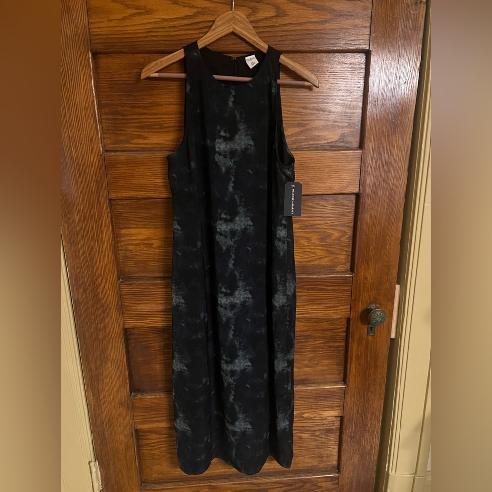 Melrose and Market dress, black, blue and gray, size M. Brand new with tags.